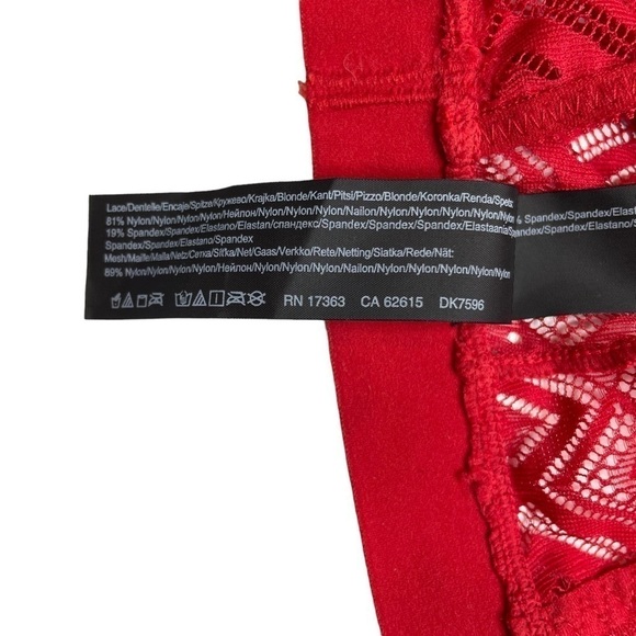 DKNY Pure Lace Bralette in Brick Red Small New - Picture 8 of 8